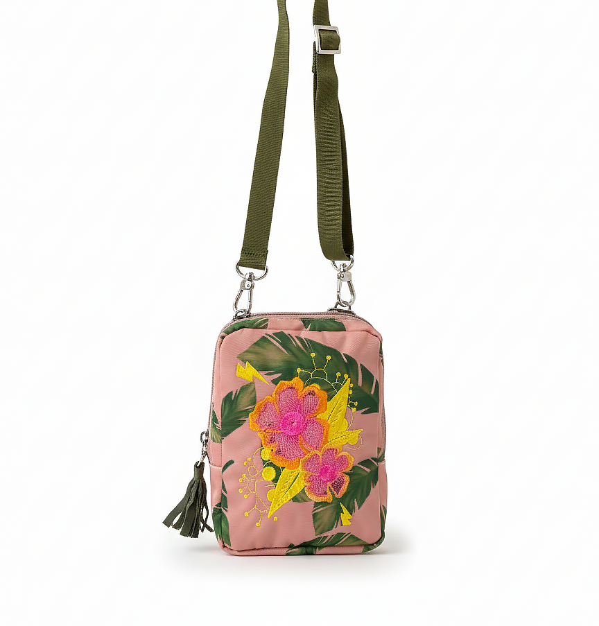 Mini Embroidered cross body sling bag